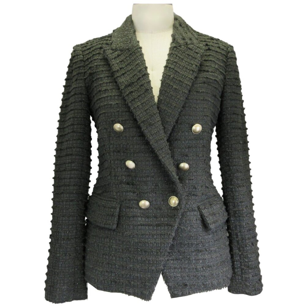 L'AGENCE Textured Gray Blazer